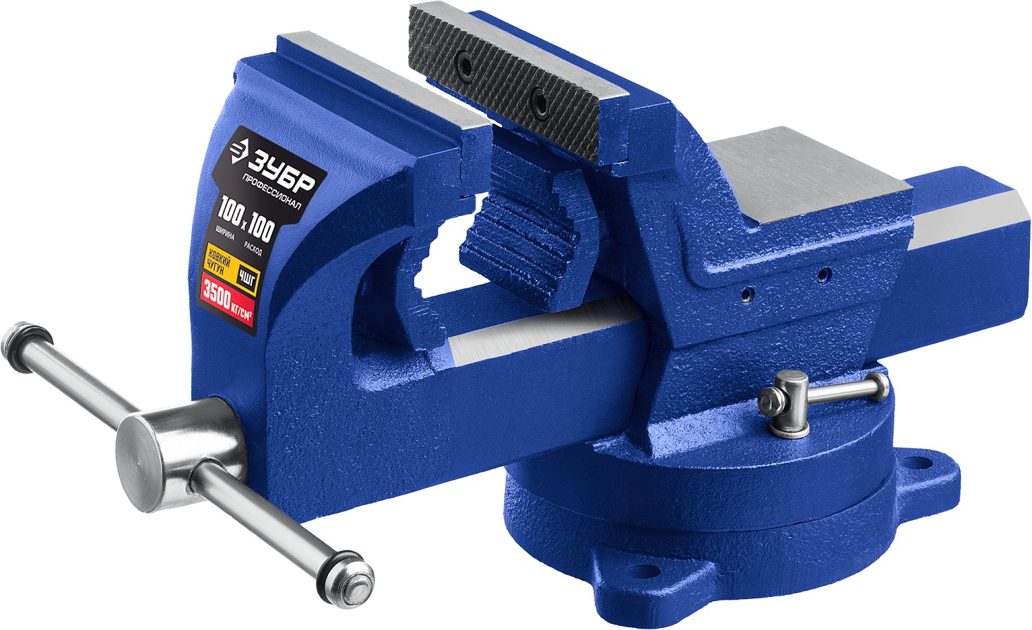 ЗУБР 100 мм, слесарные тиски, Профессионал (32703-100)
