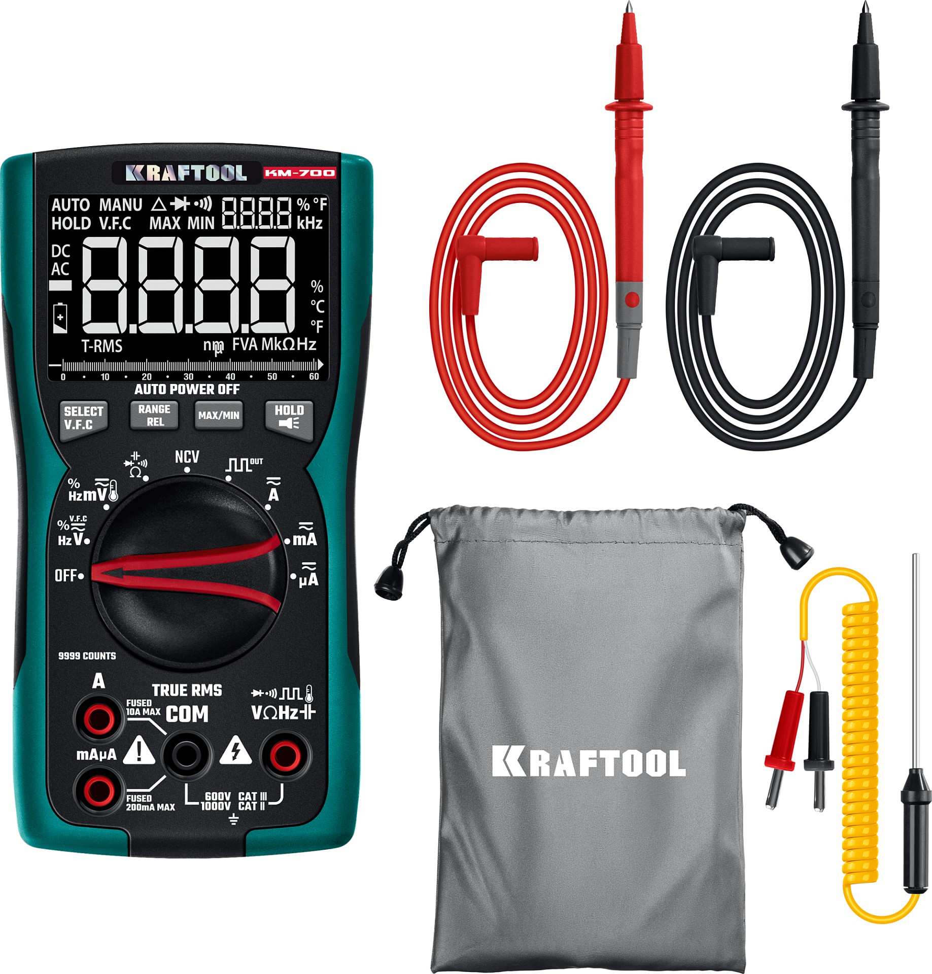 KRAFTOOL KM-700 цифровой мультиметр (59852)