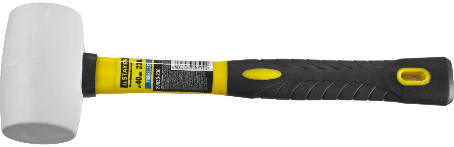 STAYER 230 г, белая, резиновая киянка, Professional (20533-230)