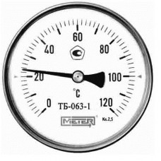 Термометр биметаллический ТБ-63 осев.120C L=50 G1/2