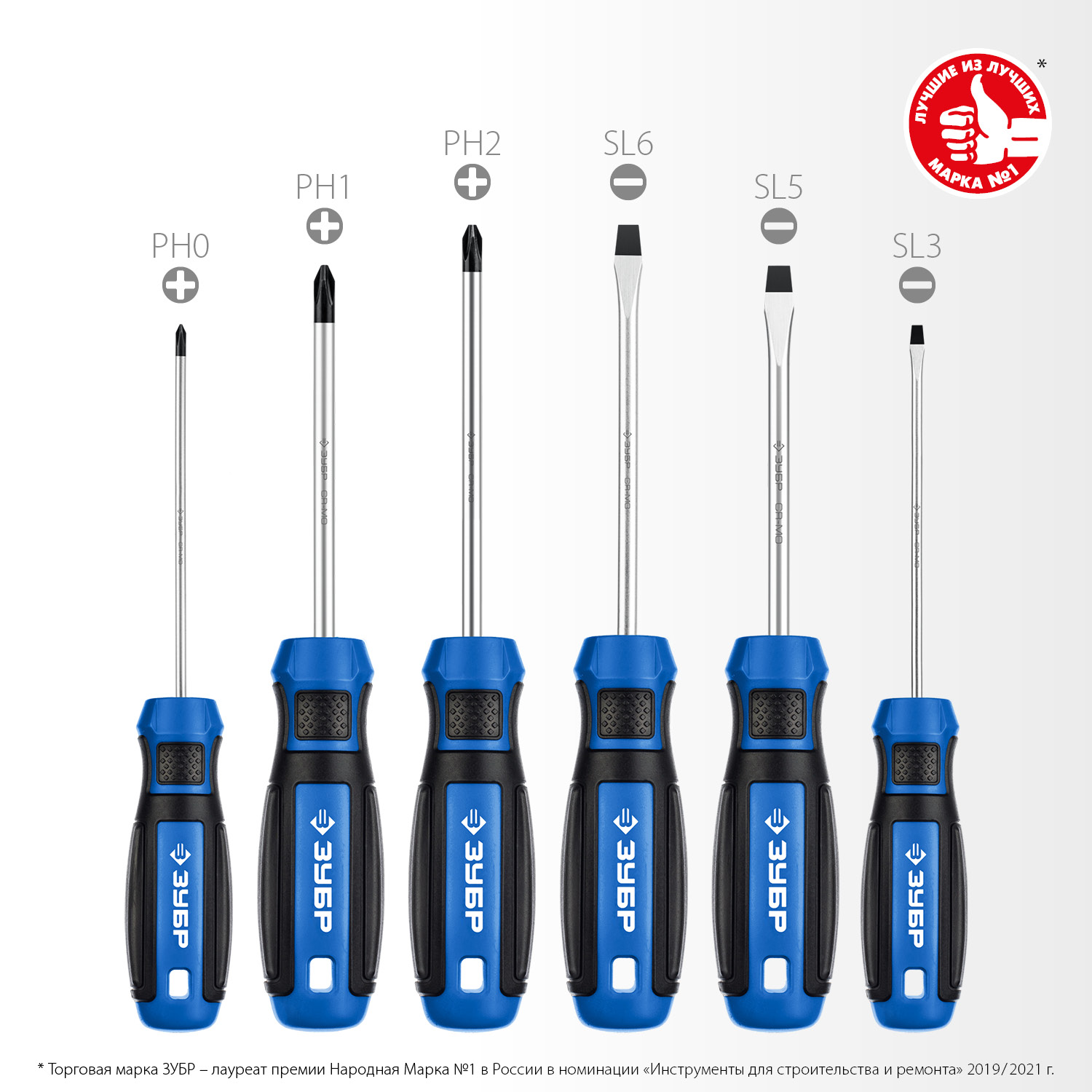 ЗУБР 6 предм., набор отверток, Профессионал (25239)