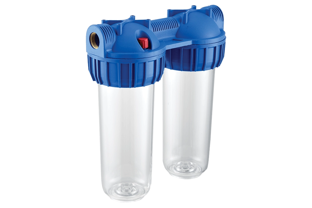 Колба Slim Line 10" CFC-10K-2 (резьба ¾”) без картриджа (прозрачная двойная)