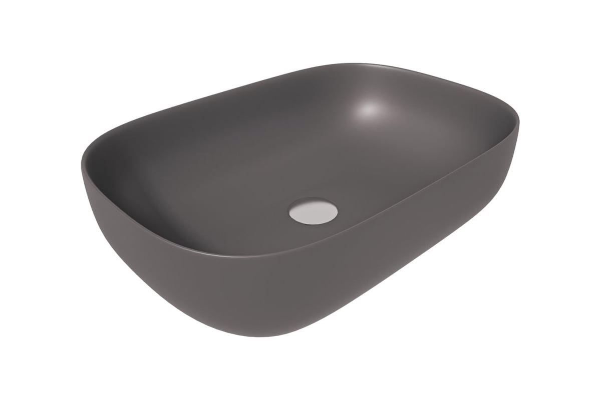 Раковина Teymi Solli 60 artceramic, накладная, Графит Матовая T50396 610х400х145