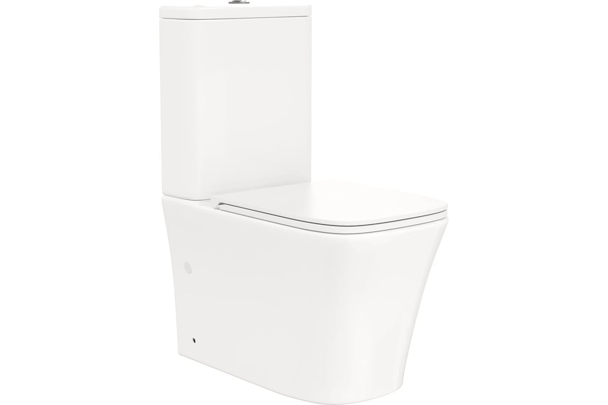 Унитаз напольный Teymi Lori безободковый, сиденье микролифт T40309 620х340х770