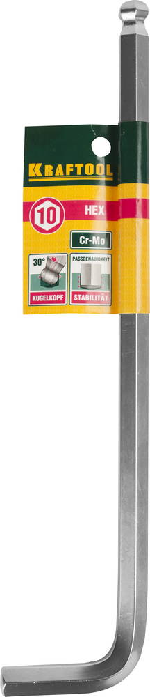 KRAFTOOL Hex 10, длинный имбусовый ключ (27437-10)