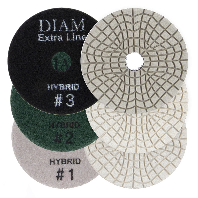 Алмазные гибкие шлифовальные круги DIAM STEP-3 EXTRA LINE HYBRID (мокрая/сухая)