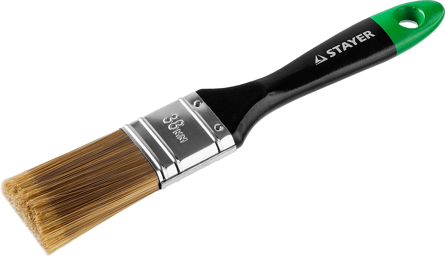STAYER UNIVERSAL-ARTEX, 38 мм, 1.5″, искусственная щетина, деревянная ручка, для высокотекучих ЛКМ, плоская кисть (0106-038)