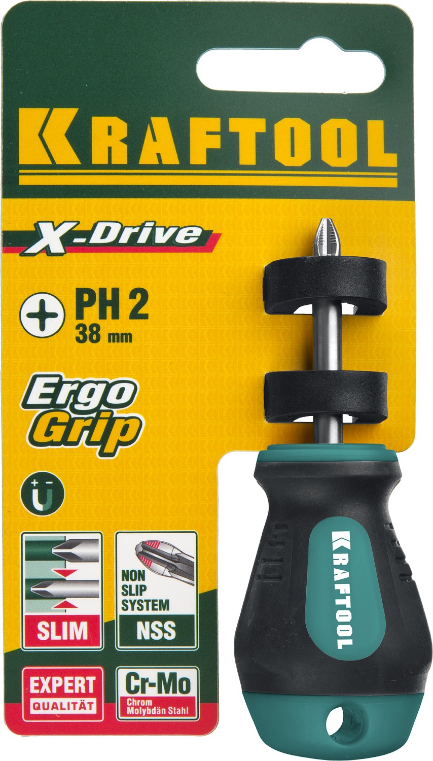 KRAFTOOL Х-Drive, PH2 x 38, отвертка (250072-2-038)