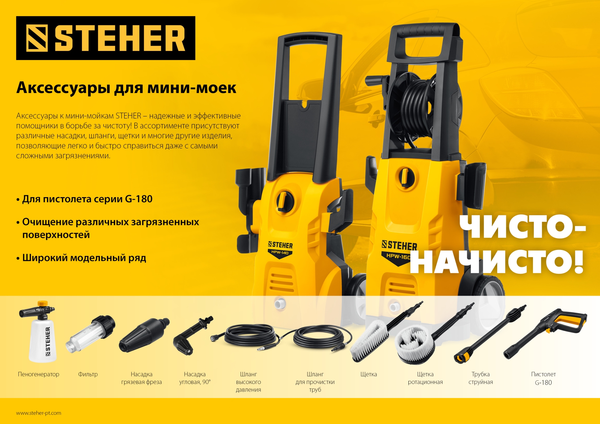 STEHER для пистолета G-180, ротационная щётка (75403-180-2)