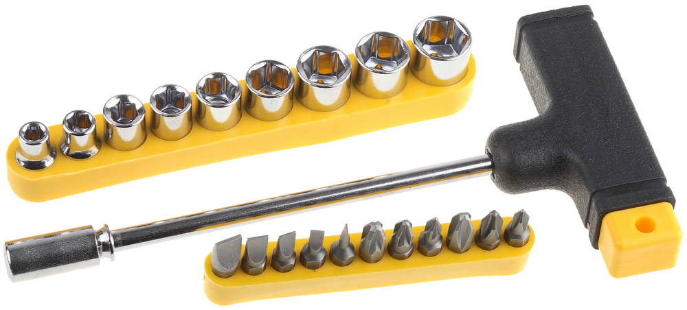 STAYER STANDART-22, 22 предм.,Т-образная отвертка с насадками (2540-H20)