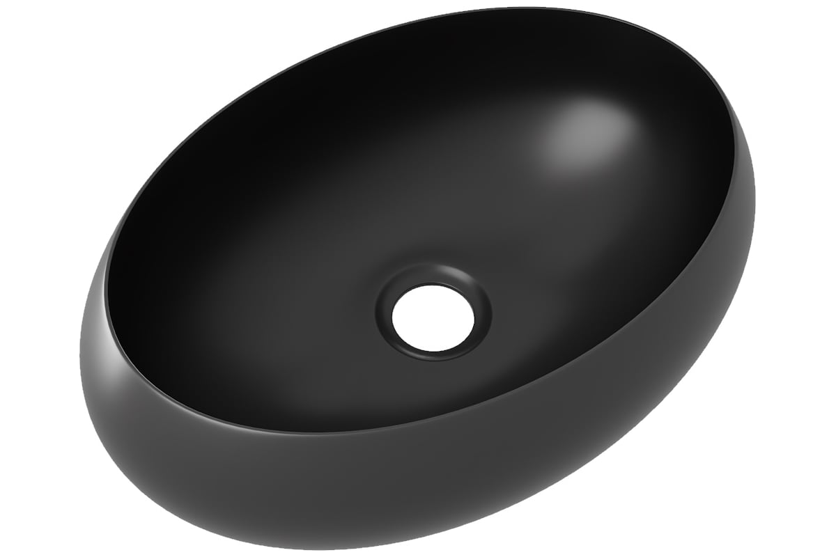 Раковина для ванной накладная Teymi Laina 48 цвет черный матовый T51302 485х340х145