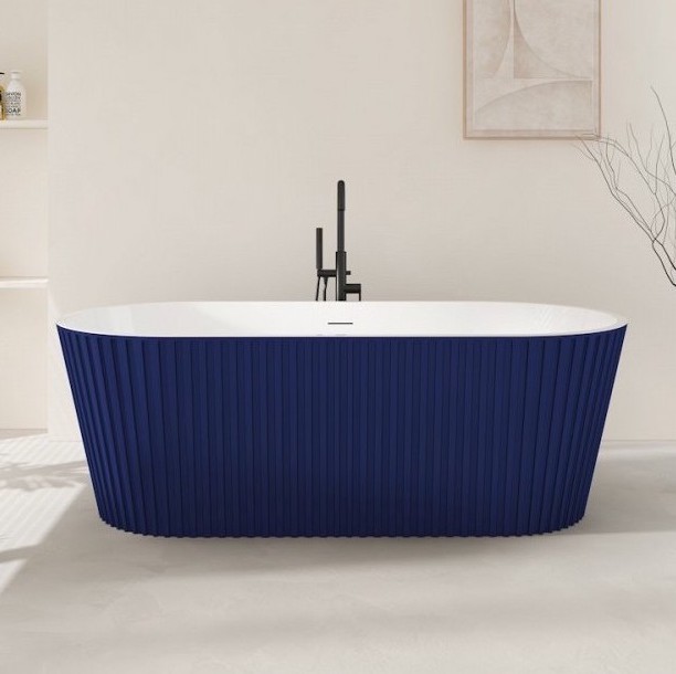 Ванна акриловая отдельностоящая Teymi Kati 170x80x58, синяя матовая T130114 170x80x58