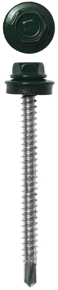 ЗУБР СКД 6005, 50 х 4.8 мм, зелёный насыщ., 1200 шт, кровельный саморез, Профессионал (4-300310-48-050-6005)