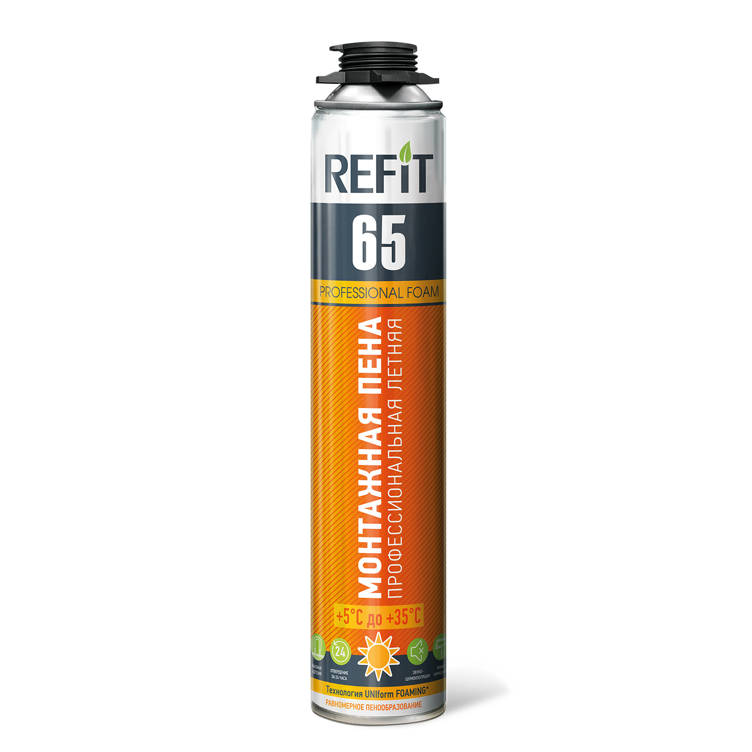 Монтажная пена REFIT 65 профессиональная летняя